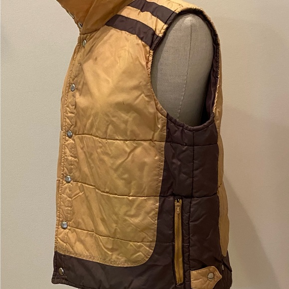 Vintage Holiday Ranger Outdoor Menswear Tan & Brown Retro Vest / Size M - Picture 9 of 13